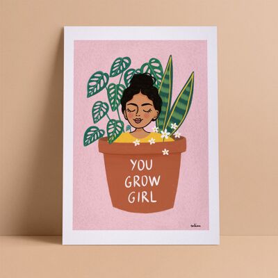 Grow Girl Print A3