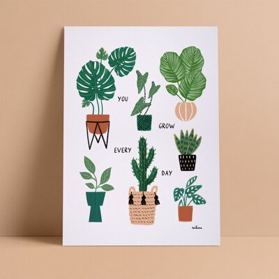 You Grow Everyday Print A4