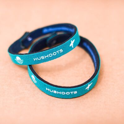 Recycled neoprene bracelet - Turquoise Blue