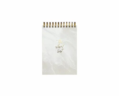 Notepad To Do List "Short List" [A6, Sahara Marble]