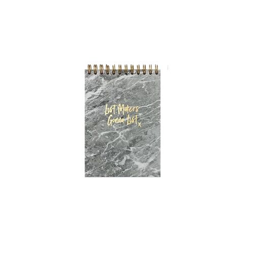Notepad "List Makers" [A6, Grey / Gold]