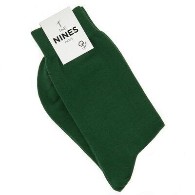 Chaussettes coton bio vert anglais