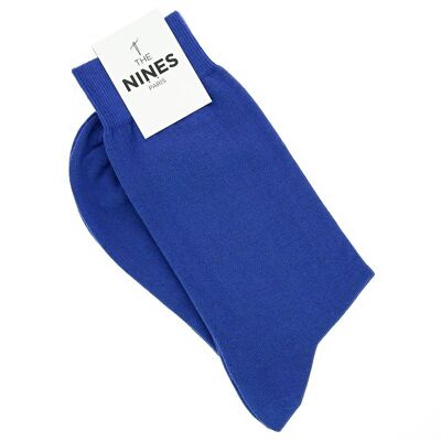 Chaussettes coton doux bleu électrique