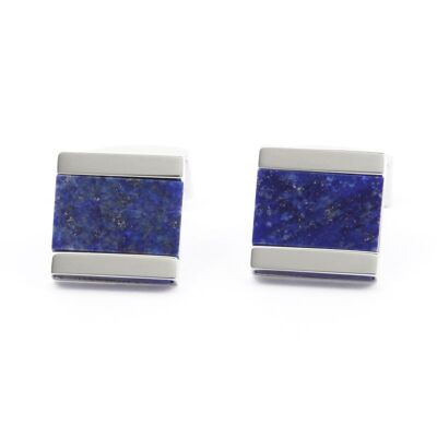 Boutons de manchette carrés en lapis lazuli - Minkebe