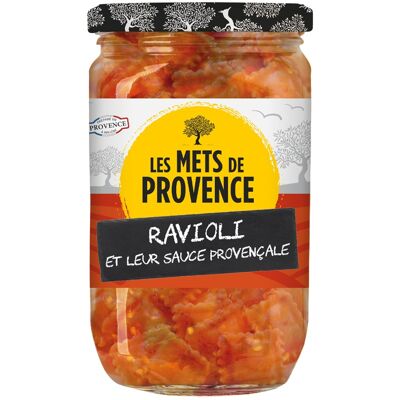 Ravioli y su salsa provenzal