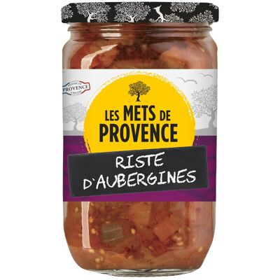 Riste von Auberginen gekocht mit Knoblauch aus der Provence