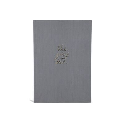 Notizbuch „Grey Dots“, A5, Grau/Gold