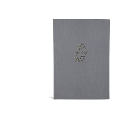 Notizbuch „Grey Dots“, A5, Grau/Gold
