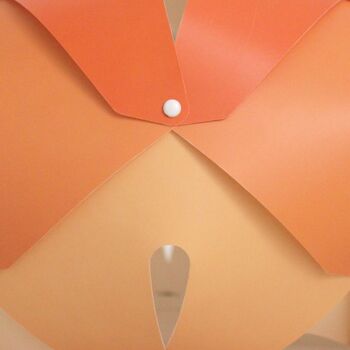 Abat-jour CYNARA orange / Carton recyclé/ lampshade paper / lampe papier / DIY Active 4