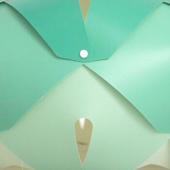 Abat-jour CYNARA turquoise / Carton recyclé/ lampshade paper / lampe papier / DIY Active 4