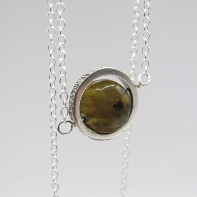 Labradorite necklace, "Planets" collection
