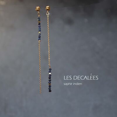 LES DECALES Indian Sapphire earrings