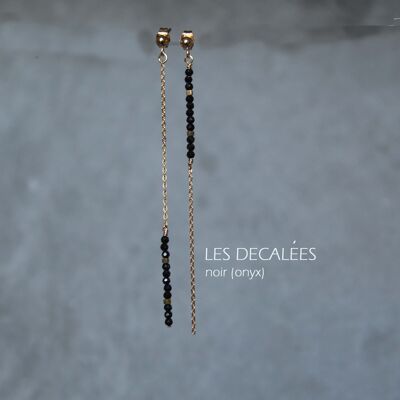 LES DECALES Onyx earrings