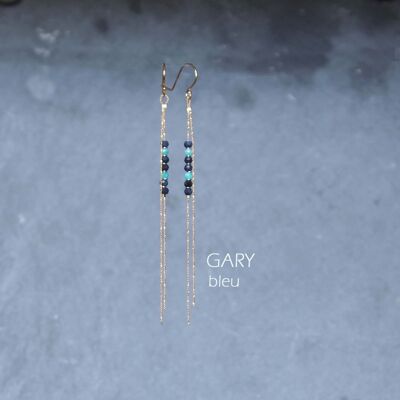 Boucles d'oreilles GARY Bleu