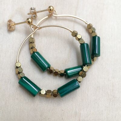 LONDON Malachite earrings