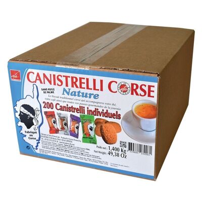 Carton de 200 Cansitrelli individuels (7g) nature 1.4Kg