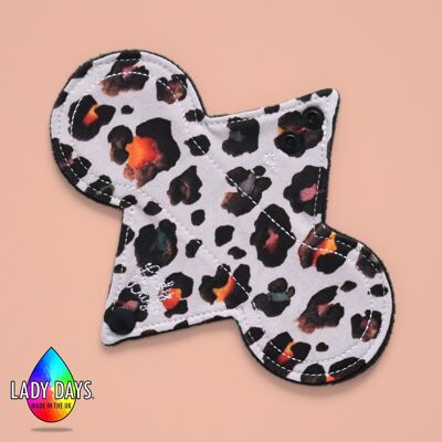 Reusable menstrual pad - panty liner - grey leopard