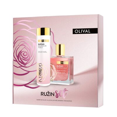 Coffret Rose – Huile d’Or Rose et Lait Corporel à la Rose