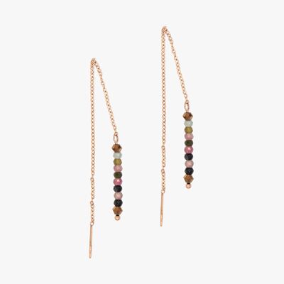 Lumia dangling earrings in Tourmaline stones