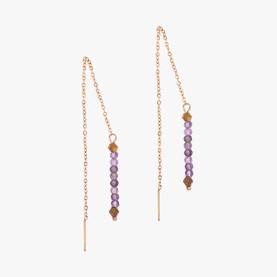 Lumia dangling earrings in Amethyst stones
