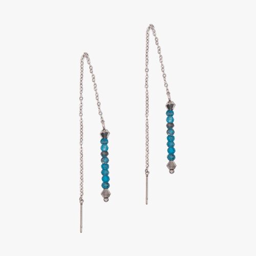 Boucles d'oreilles pendantes Lumia en pierres Apatite