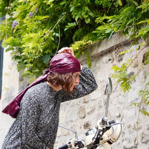 Écharpe imperméable coloris prune