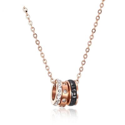 Lee Cooper women's necklace - three rings pendant