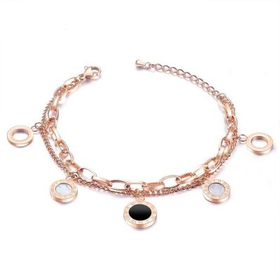 Lee Cooper women's bracelet - double chain and tassels