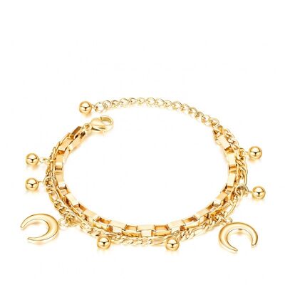 Lee Cooper women's bracelet - double chain Moon
