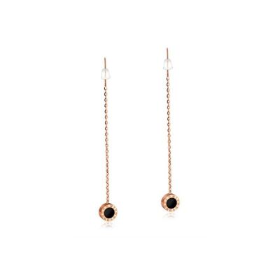 Lee Cooper women's earrings - black crystal drop earrings