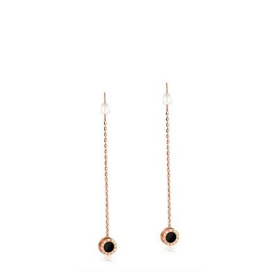 Lee Cooper women's earrings - black crystal drop earrings