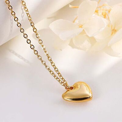 Lee Cooper women's necklace - chain and gold heart pendant
