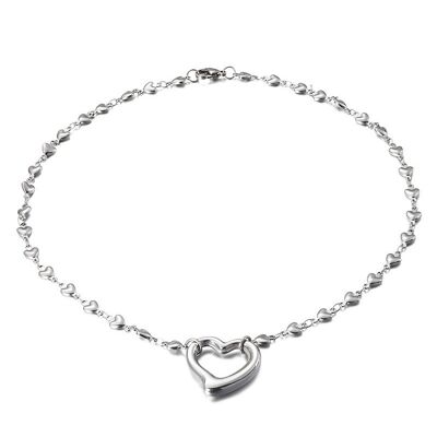 Lee Cooper women's necklace - heart chain and heart pendant