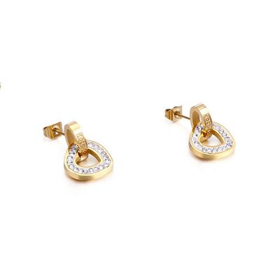 Lee Cooper women's earrings - rhinestone heart