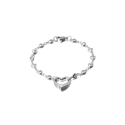 Lee Cooper women's bracelet - heart chain and heart pendant