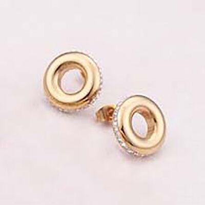 Lee Cooper women's earrings - rings with rhinestones