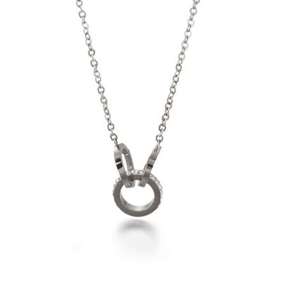 Collier femme Lee Cooper - chaine et trois anneaux or