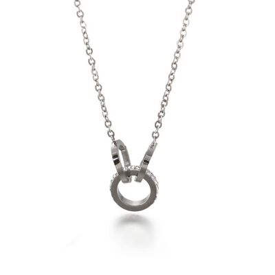Lee Cooper women's necklace - chain and three rings
