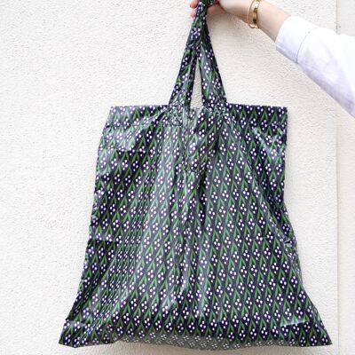 Rainy baggy tote bag impermeable coloris muguet-noir