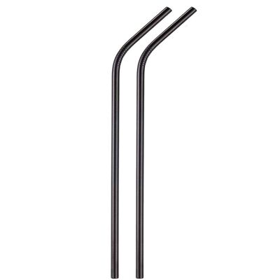 Stainless Steel Straw | 2 Pack | Matte Black