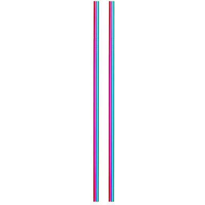 Stainless Steel Straight Straw | 2 Pack | Rainbow