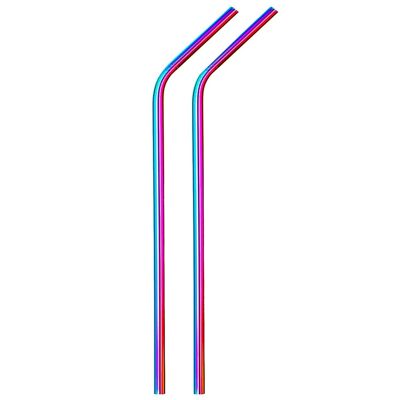 Stainless Steel Straw | 2 Pack | Rainbow