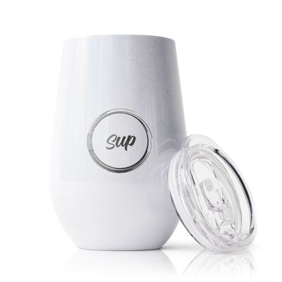 Insulated Wine Tumbler | 350ml | Iridescent White