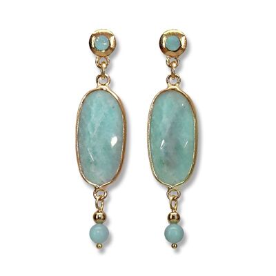 NARD boucle d'oreille doré amazonite