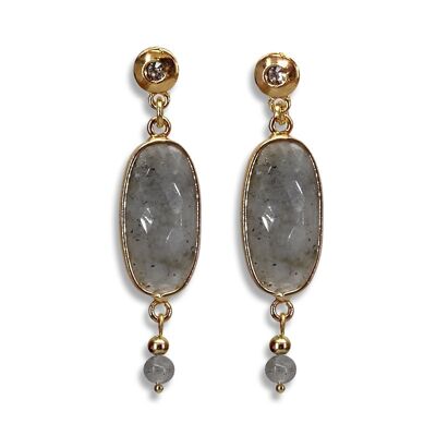 NARD boucle d'oreille doré labradorite