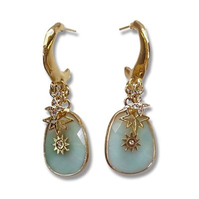 MAKSIM boucle d'oreille amazonite