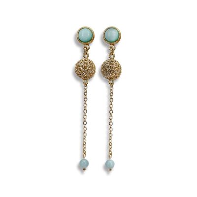 BOULIM boucle d'oreille amazonite