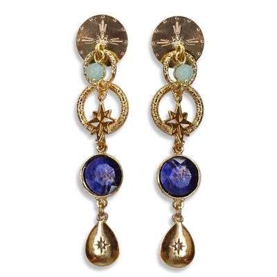 FANTI boucle d'oreille lapis