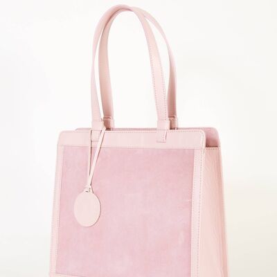 BORSA A MANO CARRE ROSA