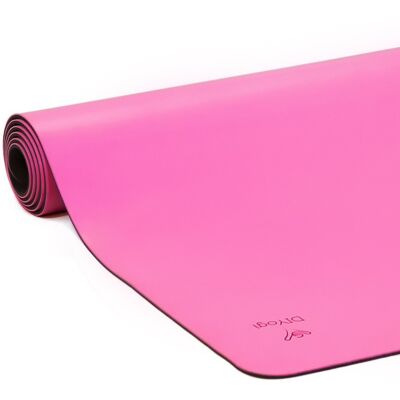 Yoga mat natural rubber - pink